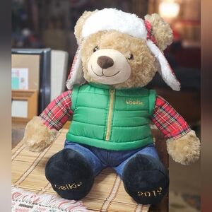 Belkie Belks Plush Collector Christmas Teddy Bear Stuffed 2019 Trapper Hat 18"